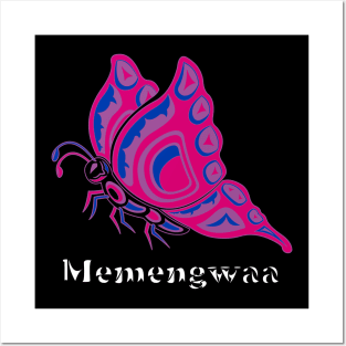 Memengwaa (Butterfly) Bisexual Pride Posters and Art